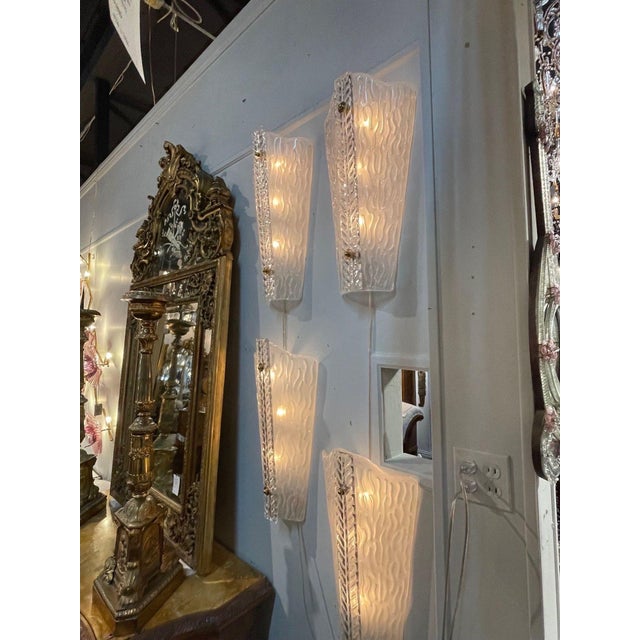 Modern Modern Murano Glass Sconces - a Pair For Sale - Image 3 of 6