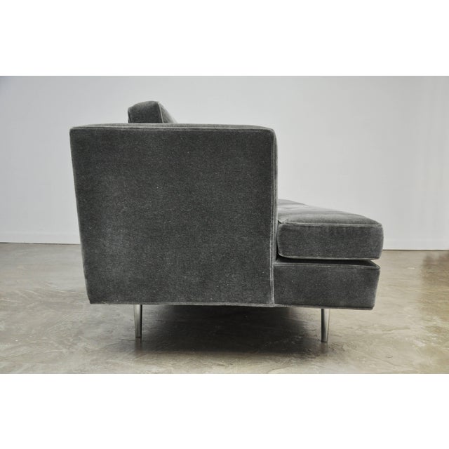 Classic Dunbar Sofa by Edward Wormley in Charcoal Mohair For Sale In Chicago - Image 6 of 11