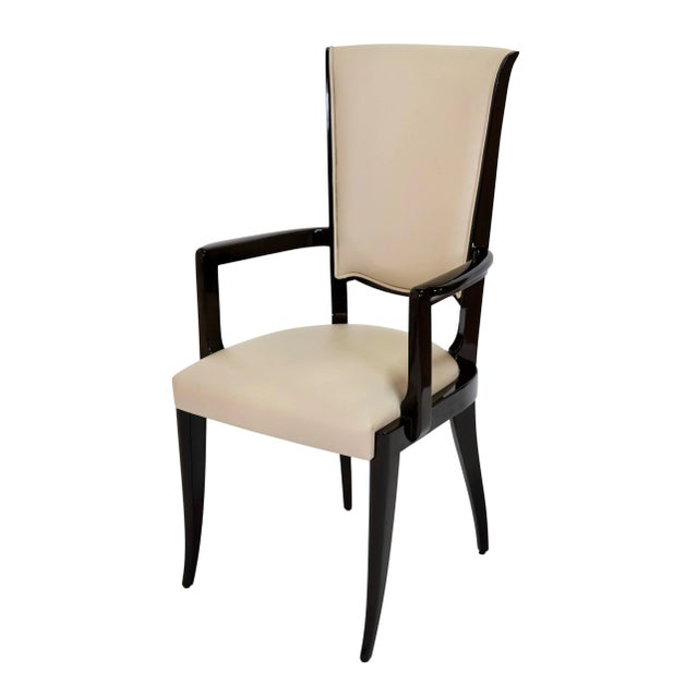 Art Déco French Hochlehner Chairs, 6 without, 2 with Armrests, 1930s, Set of 8 For Sale - Image 3 of 17