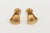Vintage 1980's Steven Vaubel Gold Plated Sculptural Pierced Dangle Earrings, A Pair For Sale - Image 9 of 10