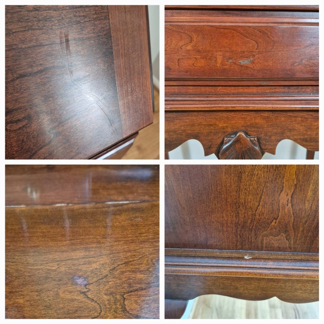 Late 20th Century Petite Ladies Mahogany Secretary Writing Desk Curio Display Cabinet For Sale - Image 10 of 11
