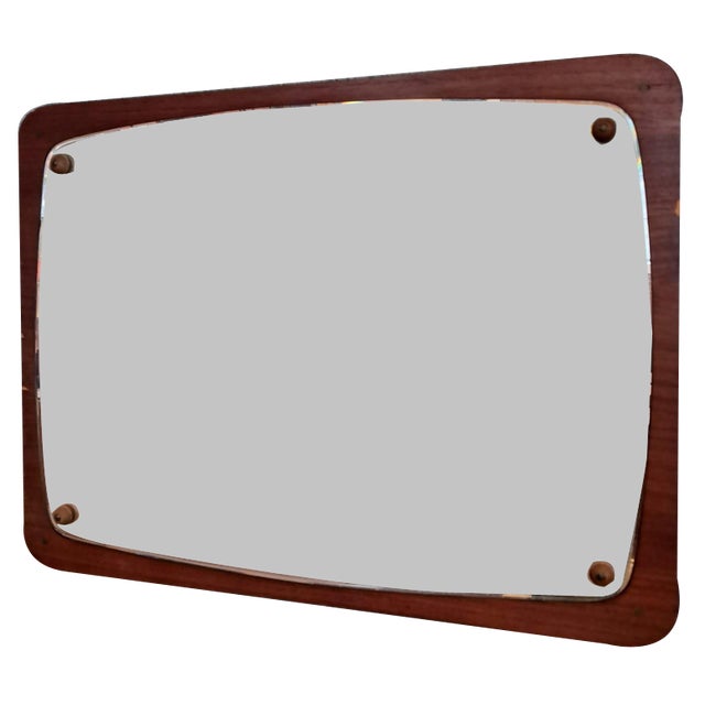 Rectangular Mirror in Teak, Denmark, 1960s For Sale