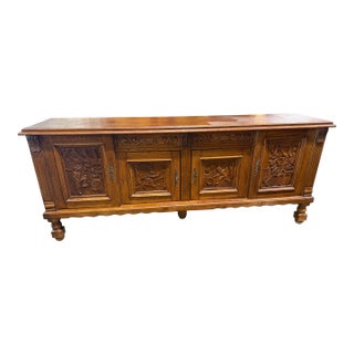 Oak French Renaissance Revival Sideboard For Sale