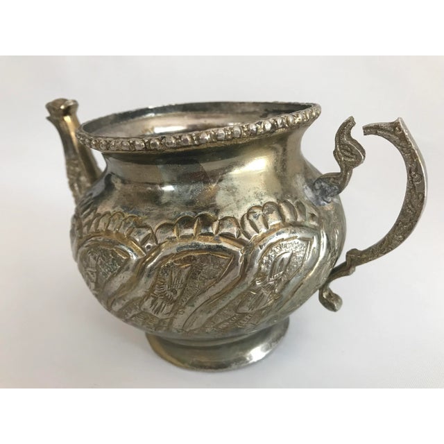 1900 - 1909 Vintage Turkish Brass Tea Kettle For Sale - Image 5 of 11