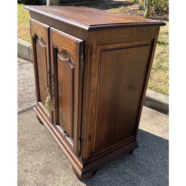 Mid 20th Century Vintage Country French Two Door Console Cabinet Sideboard For Sale - Image 5 of 12