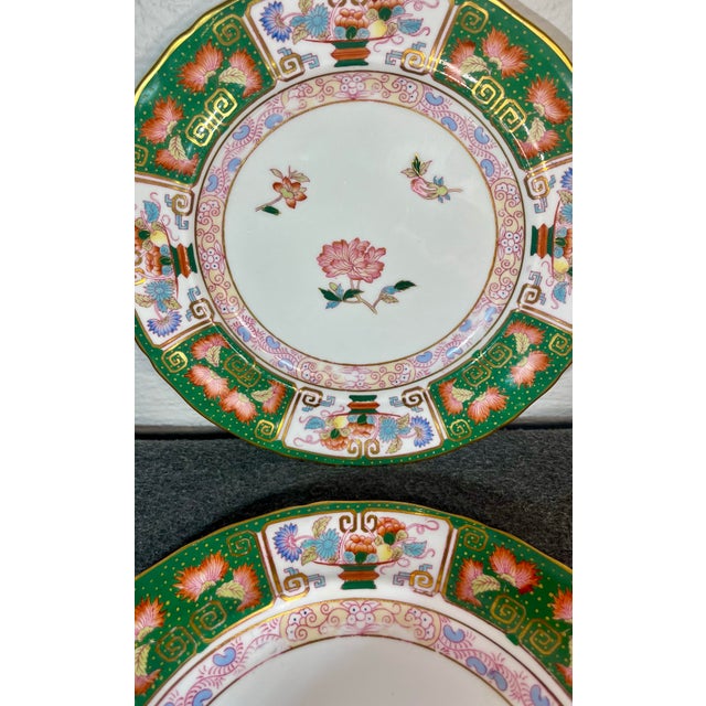 English 2-Antique English Porcelain Plates- Set of 2 For Sale - Image 3 of 7