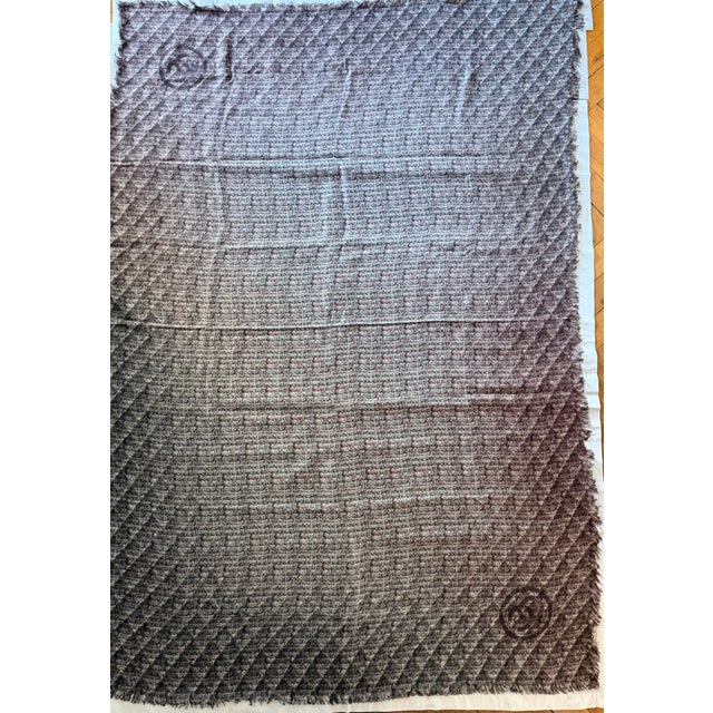 Chanel Large Silk Scarf Quilting, Tweed and Logo CC For Sale - Image 11 of 11