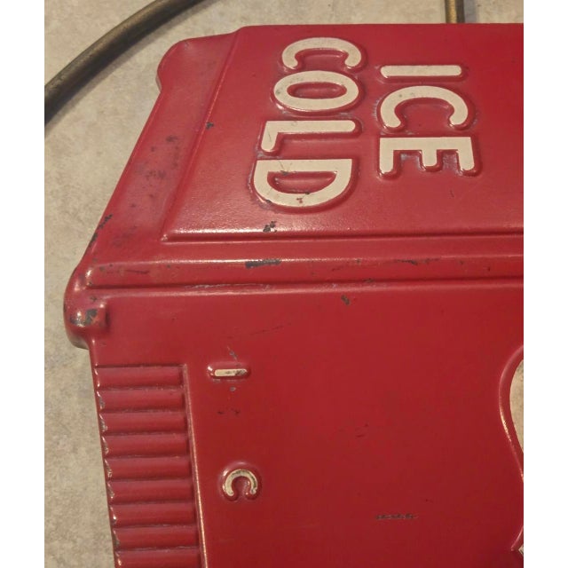Vintage Coca Cola Cooler Sign Arrow For Sale In Phoenix - Image 6 of 12