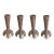 Set of 4 Antique 19th Century Claw and Ball Feet for Table For Sale