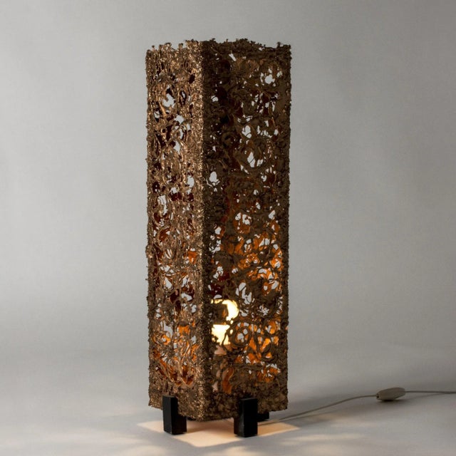 Mid-Century Swedish Copper Floor Lamp For Sale - Image 4 of 9