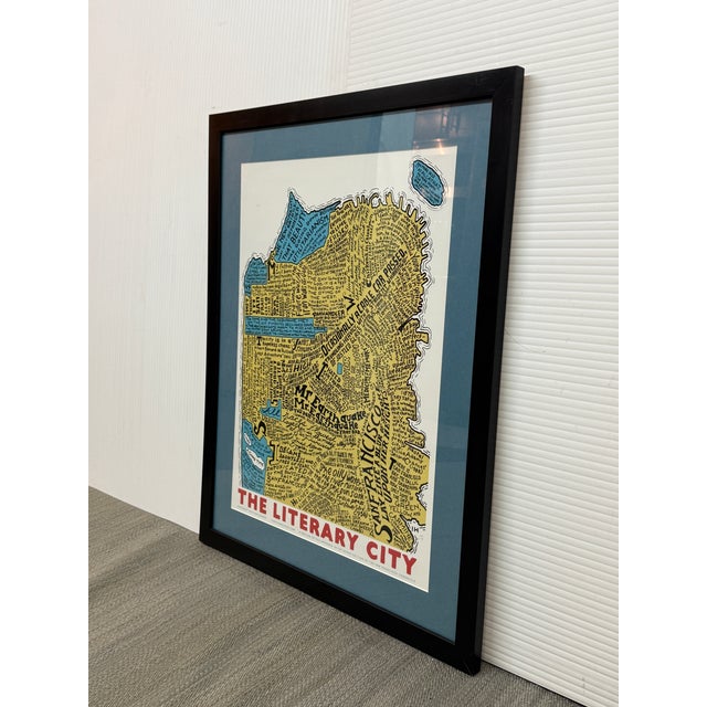 Pop Art Ian Huebert for Rumpus Literary City Map of San Francisco, Framed For Sale - Image 3 of 12