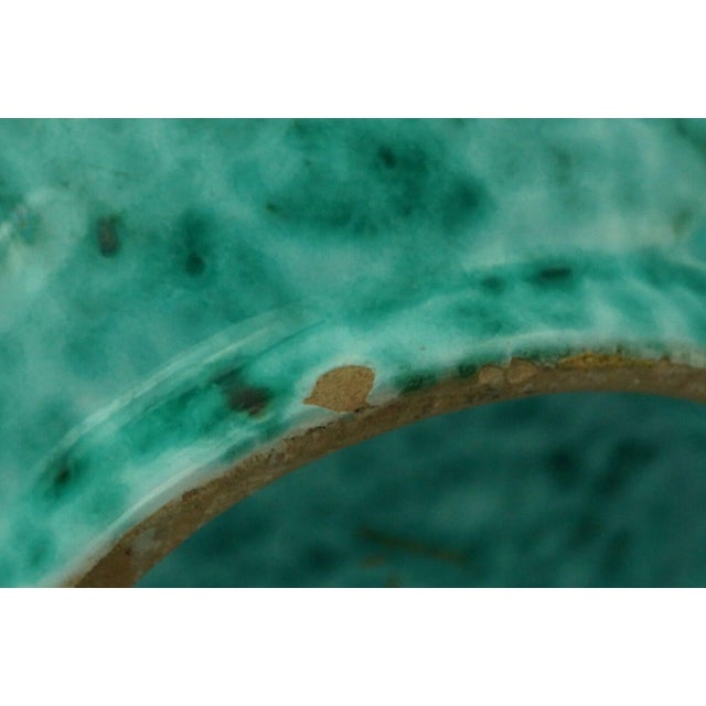 Art Deco Majolica Vase with Bas-Relief Flowers by Ugo Zaccagnini, Italy, 1930s For Sale - Image 15 of 18