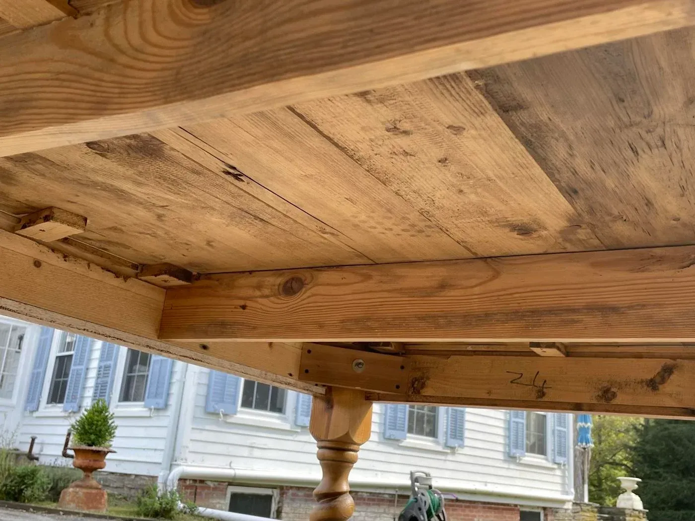 Early 20th Century English Country Style Pine Farmhouse Dining