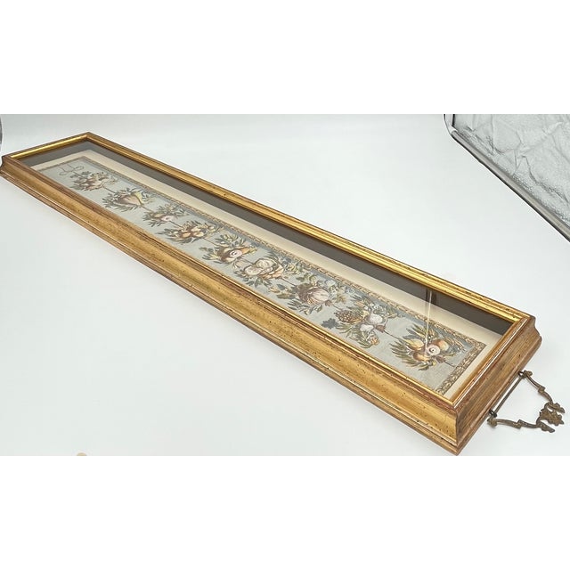 Vintage Hand Colored Engraving Old World European Fruit Swag For Sale - Image 4 of 18