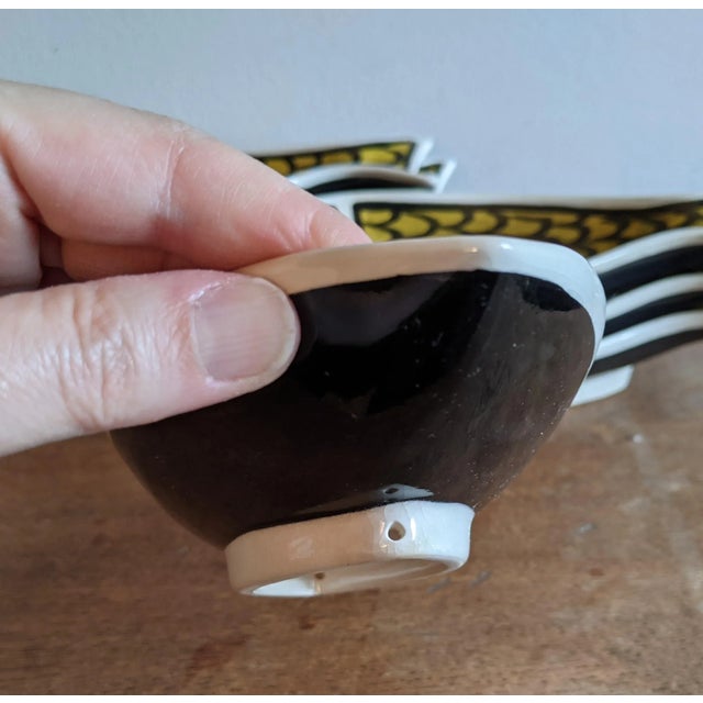 Vintage Color Blocked Swiss Ceramic Fish Snack Plates or Wall Art - Set of 7, Made in Switzerland For Sale In Cleveland - Image 6 of 12