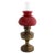 Vintage Aladdin Model 12 Electrified Oil Table Lamp With Swirled Glass Shade, Mantle For Sale