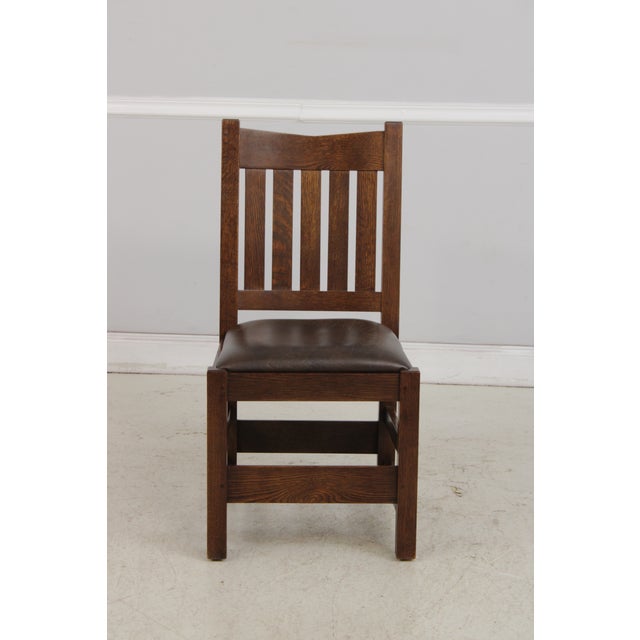 Set of 6 Stickley Mission Oak Dining Chairs For Sale - Image 11 of 18