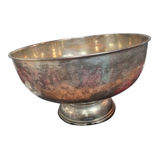 Traditional Silver Plate Centerpiece Bowl For Sale