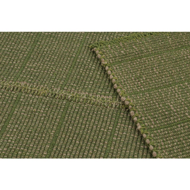 Textile Rug & Kilim’s Contemporary Kilim in Green With Beige Accents For Sale - Image 7 of 7