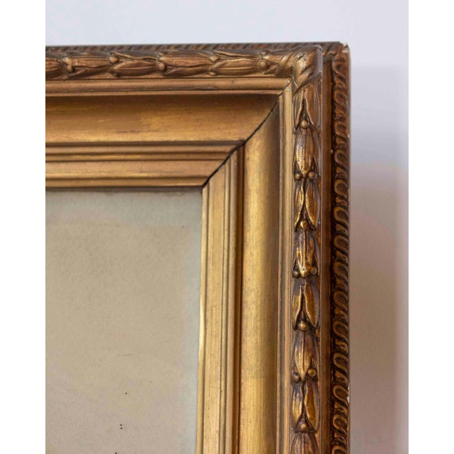 Paper 19th Century European Canal Townscape with Half-Timbered Architecture, Oil Painting For Sale - Image 7 of 8