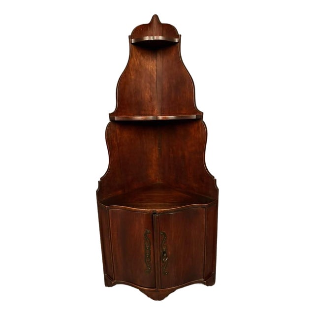 19th Century French Walnut Corner Cupboard, Circa 1850 For Sale