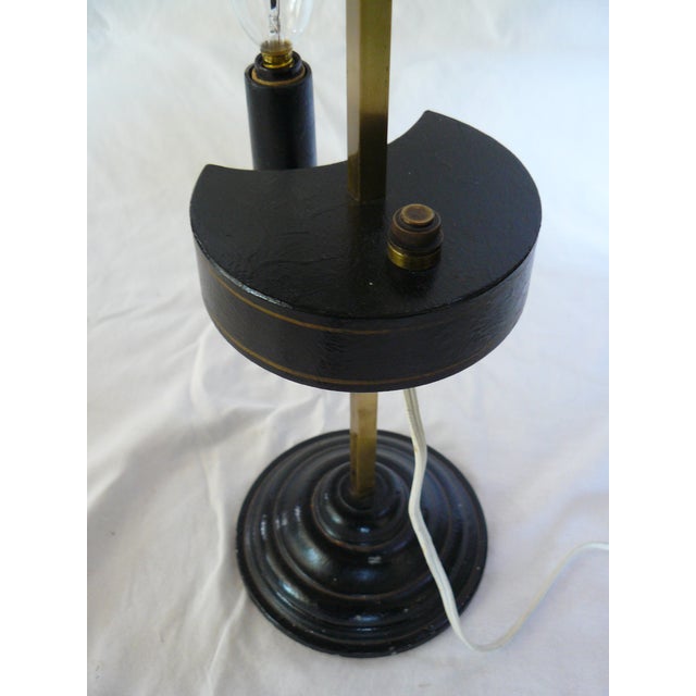 Mid 20th Century Vintage Tole Bouillotte Student Lamp For Sale - Image 5 of 9
