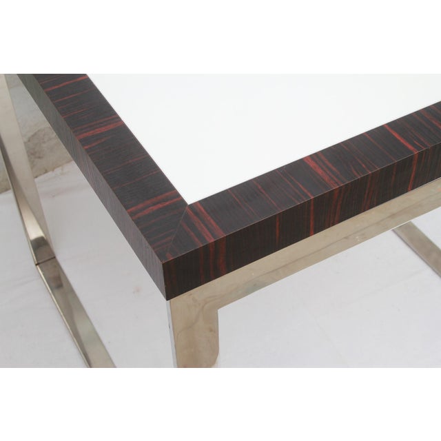 Vintage Cube Table in Chrome and Rosewood, 2000 For Sale - Image 11 of 12