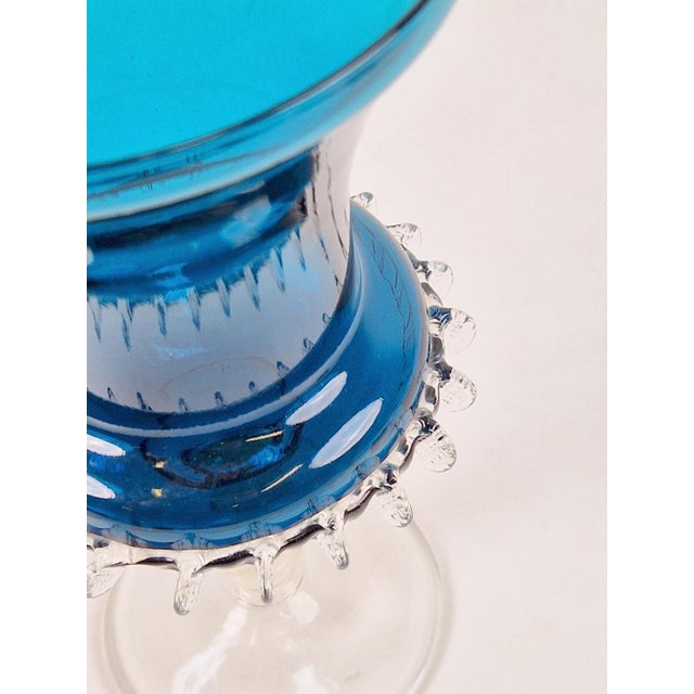 Blue Mid-Century Modern Blue Murano Glass Vase, 1960s For Sale - Image 8 of 10