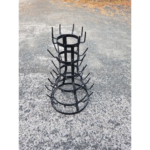 Wine Bottle Drying Rack in Black Iron Chairish