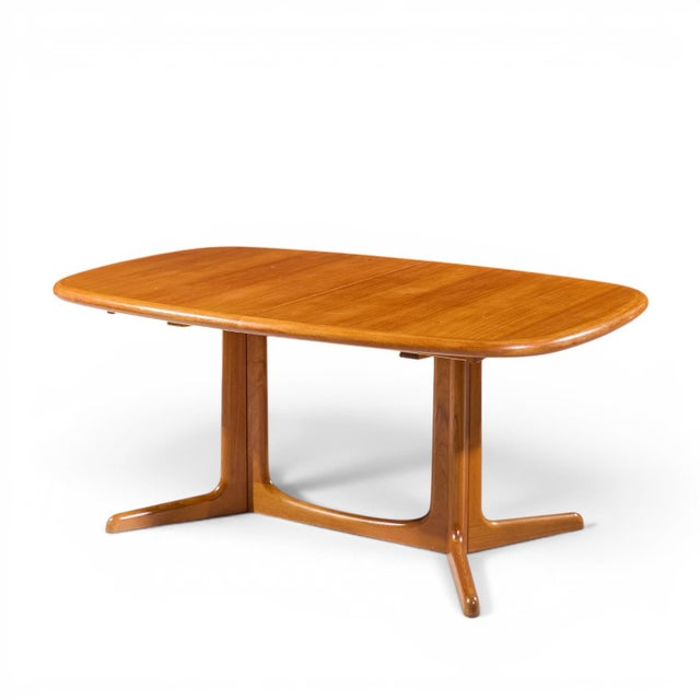 Brown Rasmus Mid Century Danish Teak Expanding Dining Table With 2 Leaves For Sale - Image 8 of 13