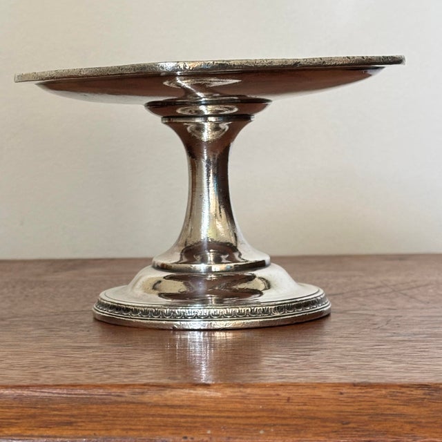International Silver 1940s Hotel Silver Plate Rare Platter Pedestal Candy Dish, “The Roosevelt Nyc” For Sale - Image 4 of 11
