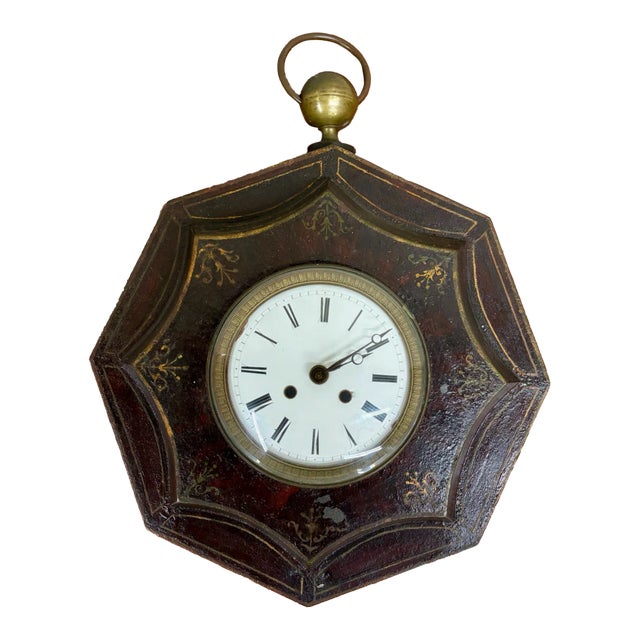 Vintage General Electric Decorative Tole Wall Clock For Sale