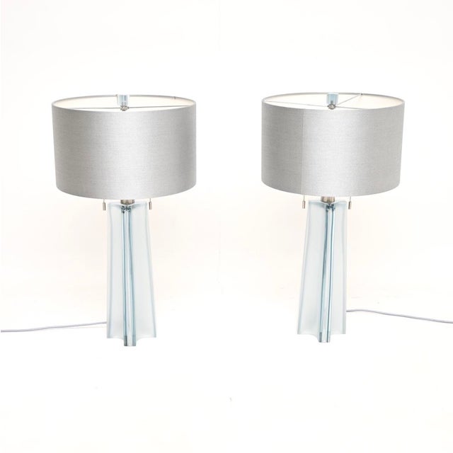 Italian Murano Glass Quatrefoil Table Lamps from Donghia, 2000, Set of 2 For Sale - Image 4 of 11