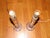 Glass Vintage Pair Art Deco Twisted Glass Column Candlestick Table Lamps For Sale - Image 7 of 11