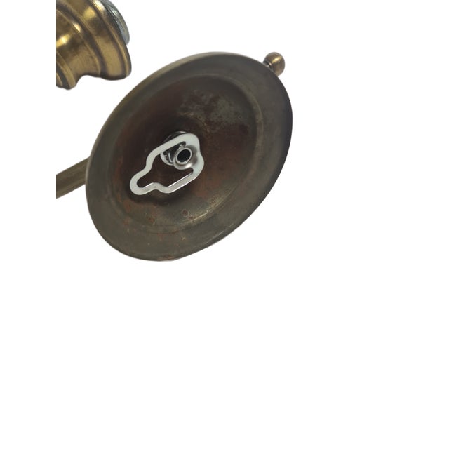 Art Deco Metal Wall Lamp, Poland, 1950s For Sale - Image 6 of 8