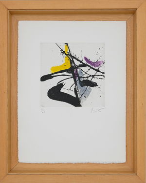 Jean Miotte, Composition abstraite J, Etching