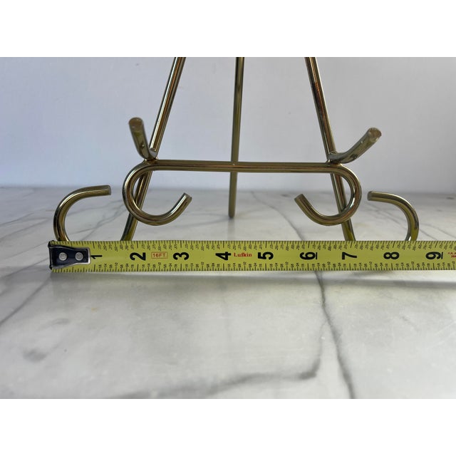 Metal Vintage Brass Tone Art Easel For Sale - Image 7 of 10