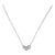 0.23ctw Diamond 3-Cluster Pendant Necklace 14k White Gold 18" Bar Links For Sale