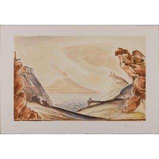 Balthus, Naples and Vesuvius, Lithograph For Sale
