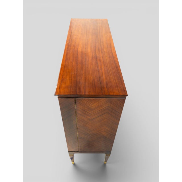 Brown Mid-Century Italian Inlaid Sideboard or by Paolo Buffa, 1958 For Sale - Image 8 of 18