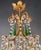 1940s Italian Rococo Revival Crystal Chandelier With Emerald Green Drops 6 Lights For Sale - Image 12 of 13