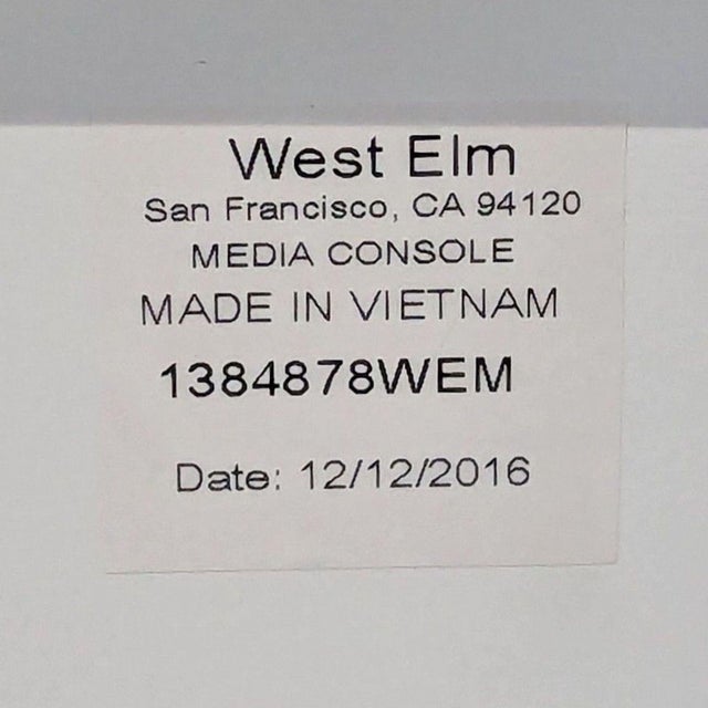 Wood West Elm Media Console For Sale - Image 7 of 10