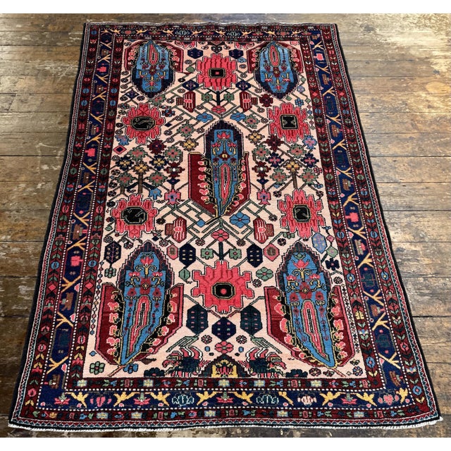 Antique Bakhtiar Rug in Wool, 1890s For Sale - Image 4 of 18