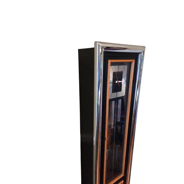 1970s Vintage George Nelson for Howard Miller Grandfather Clock Mid Century Chrome For Sale - Image 5 of 17