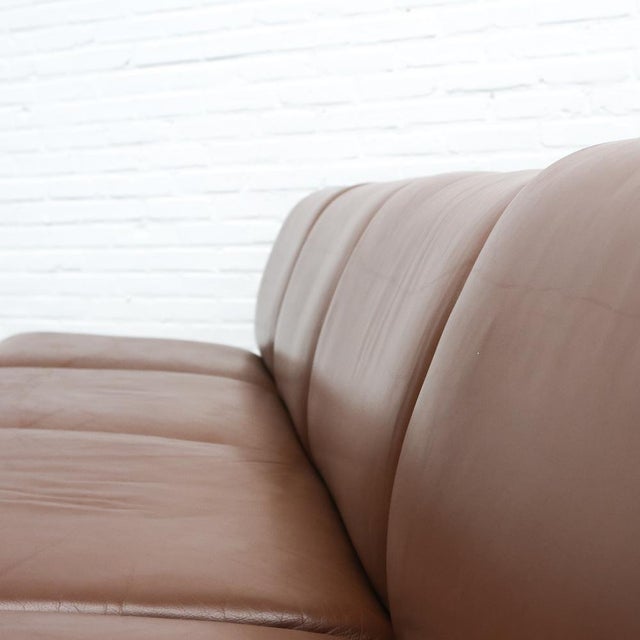 Cognac Leather Modular Sofa from Artifort, 1980s, Set of 4 For Sale - Image 10 of 18