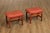 High Quality Pair Of 1960's Vintage Pair Of Benches or Ottomans With Custom Upholstered Seats Designed By Jens Rise (Not...