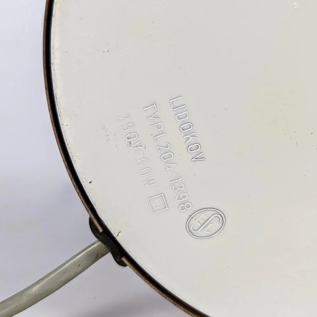 Beige Mid-Century Table Lamp from Lidokov, 1960s For Sale - Image 8 of 11