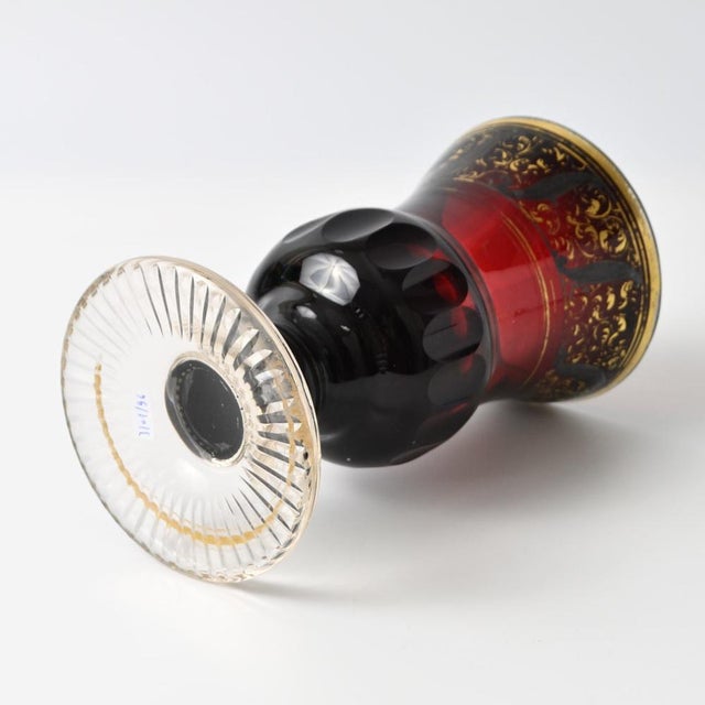 Red 19th Century Bohemian Ruby Red Glass Goblet For Sale - Image 8 of 13