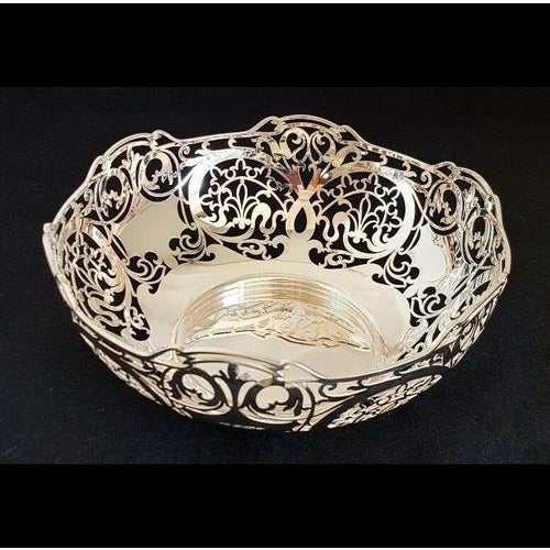 Antique Sterling Silver Fruit from Bowl Hawksworth, Eyre & Co, 1920s For Sale - Image 3 of 14