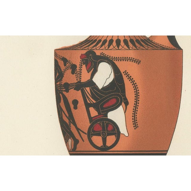 Albert Genick, Greek Lekythos with Classical Figures, 1883, Lithograph For Sale - Image 4 of 10